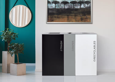Rectangular Trash - White Gloss